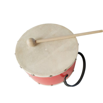 Sheepskin Snare Drum With Children's Hands Playing Drums