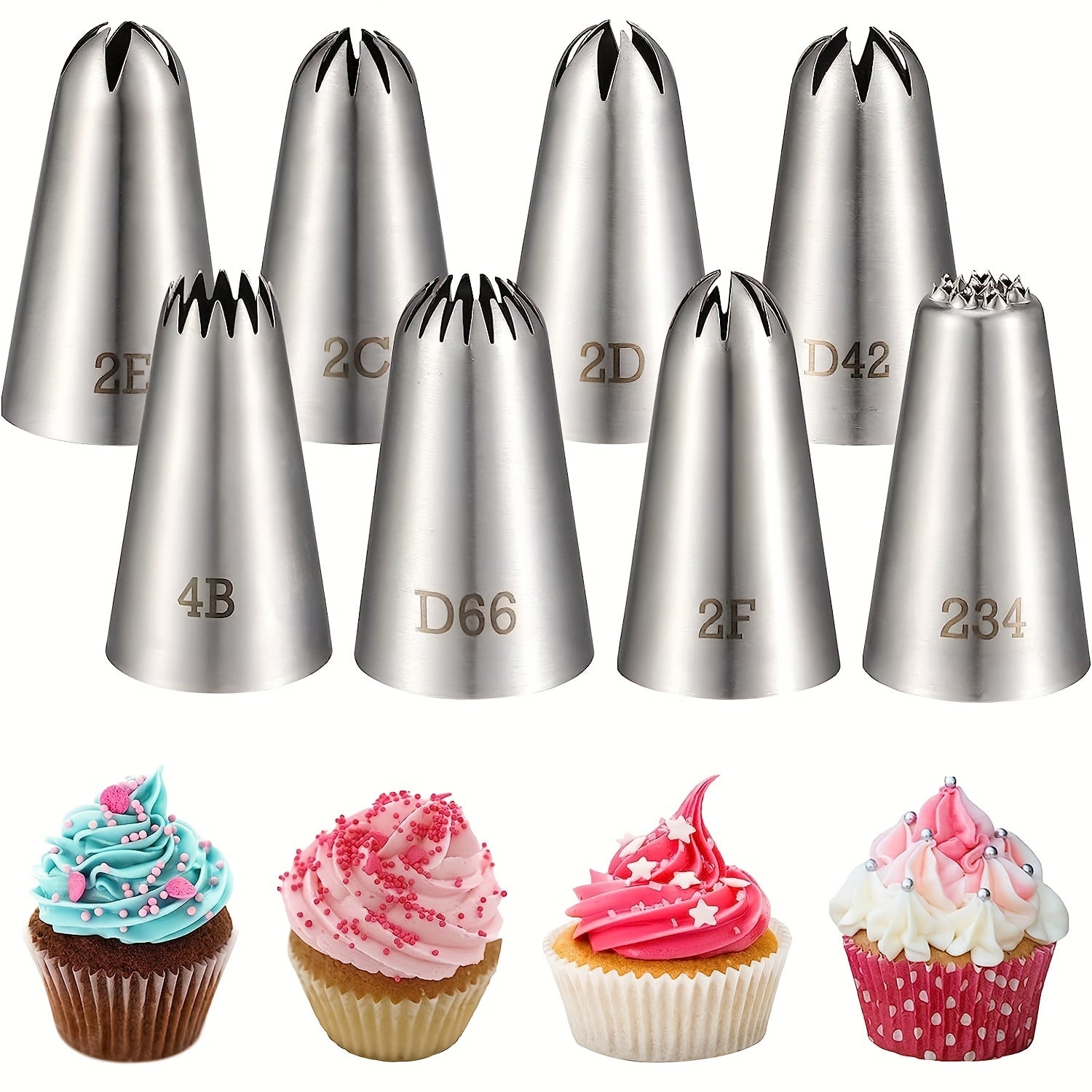 Aroefa 8-Piece Stainless Steel Piping Tips Set - Aroefa