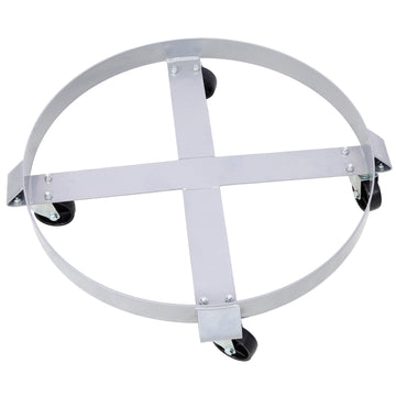 2Pcs Drum Dolly For 55 Gallon Drums,Barrel Dolly With 4 Swivel Caster Wheels,Heavy Duty Steel Frame Drum Cart With Brake For Workshops, Factories, Warehouses