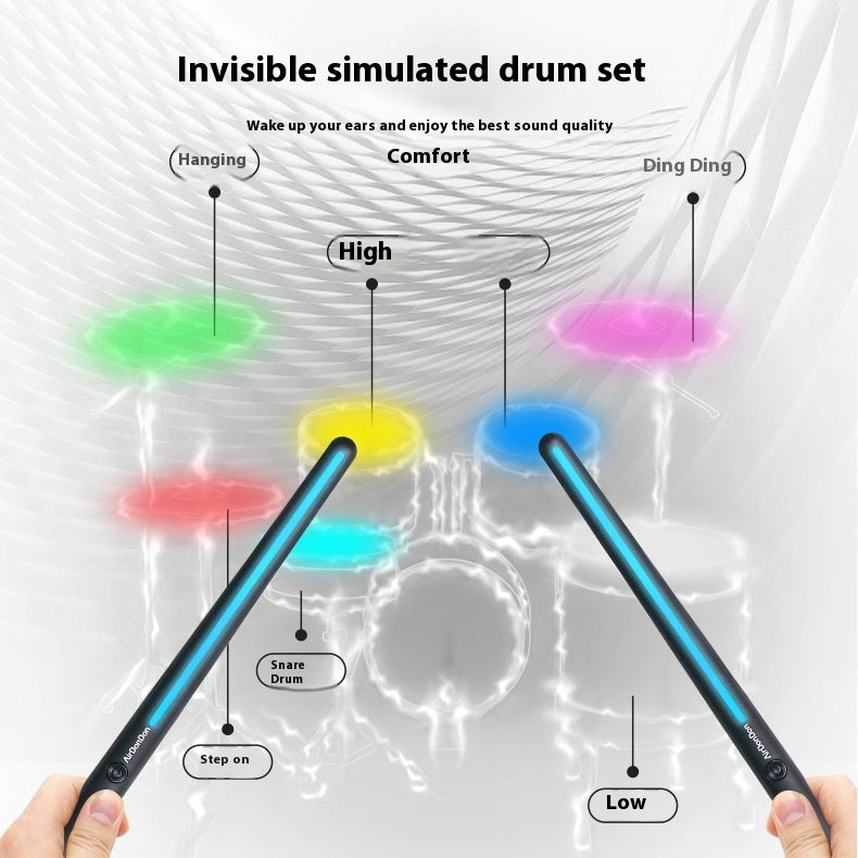Air Drum Kit Invisible Entertainment Drum Set Easy To Carry