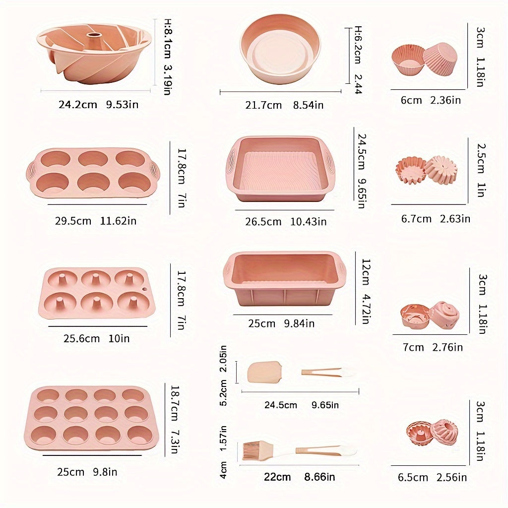 Aroefa 33pcs Silicone Baking Pan Set - Aroefa