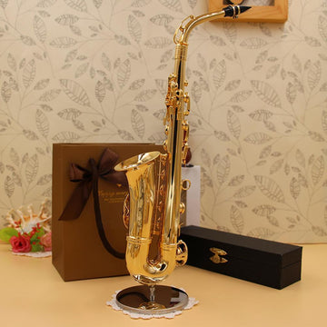 Mini Saxophone Model Ornament Mini Music Brooch