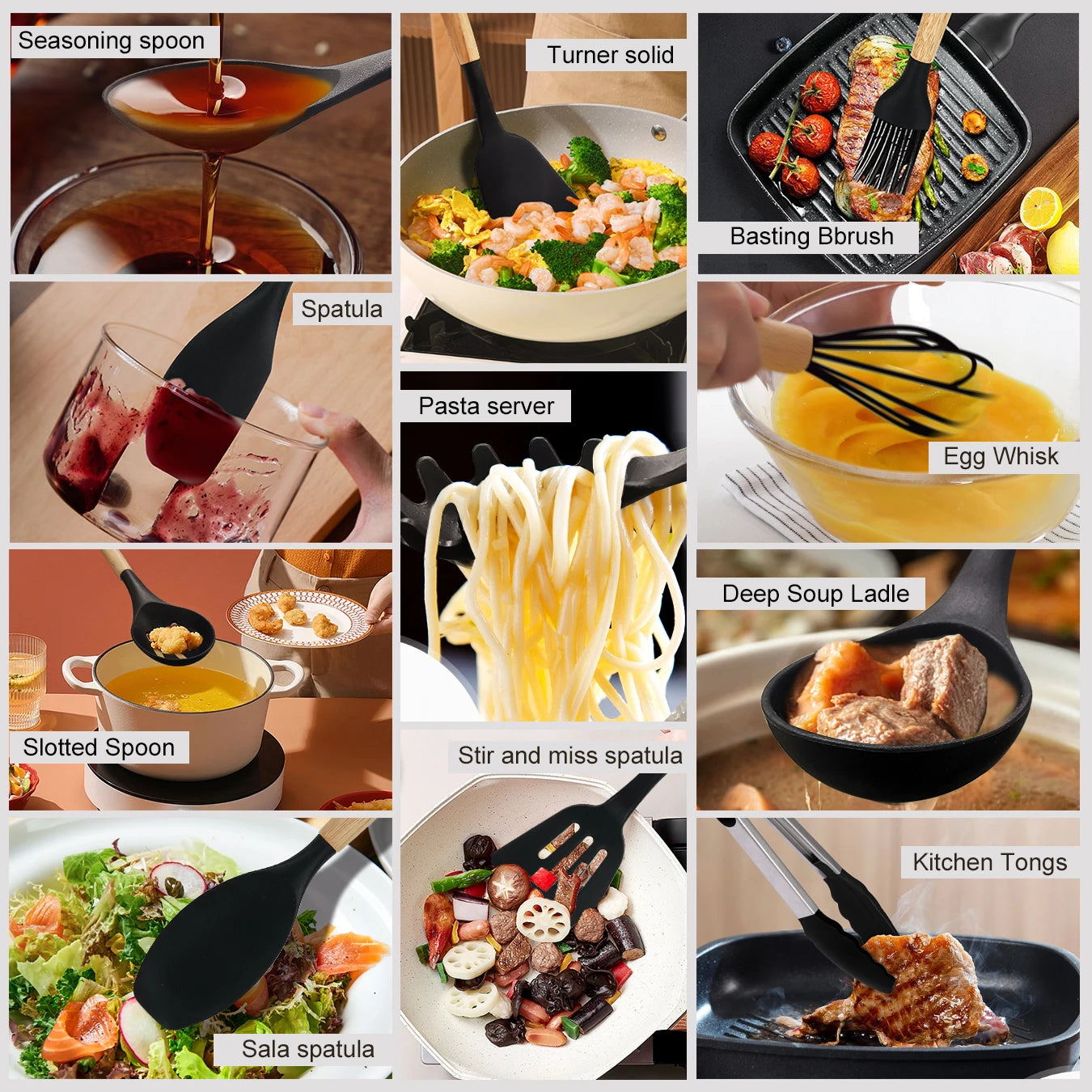 Aroefa Kitchen Cooking Tool 12Pcs - Aroefa