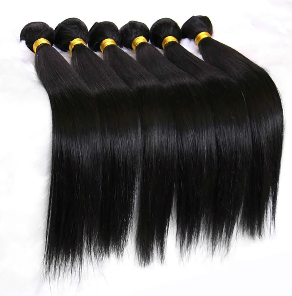 Raw Brazilian Virgin Human Hair Products Cheap Long 40 Inch Straight Cuticle Aligned Human Hair Bundles Natural Hair Extension