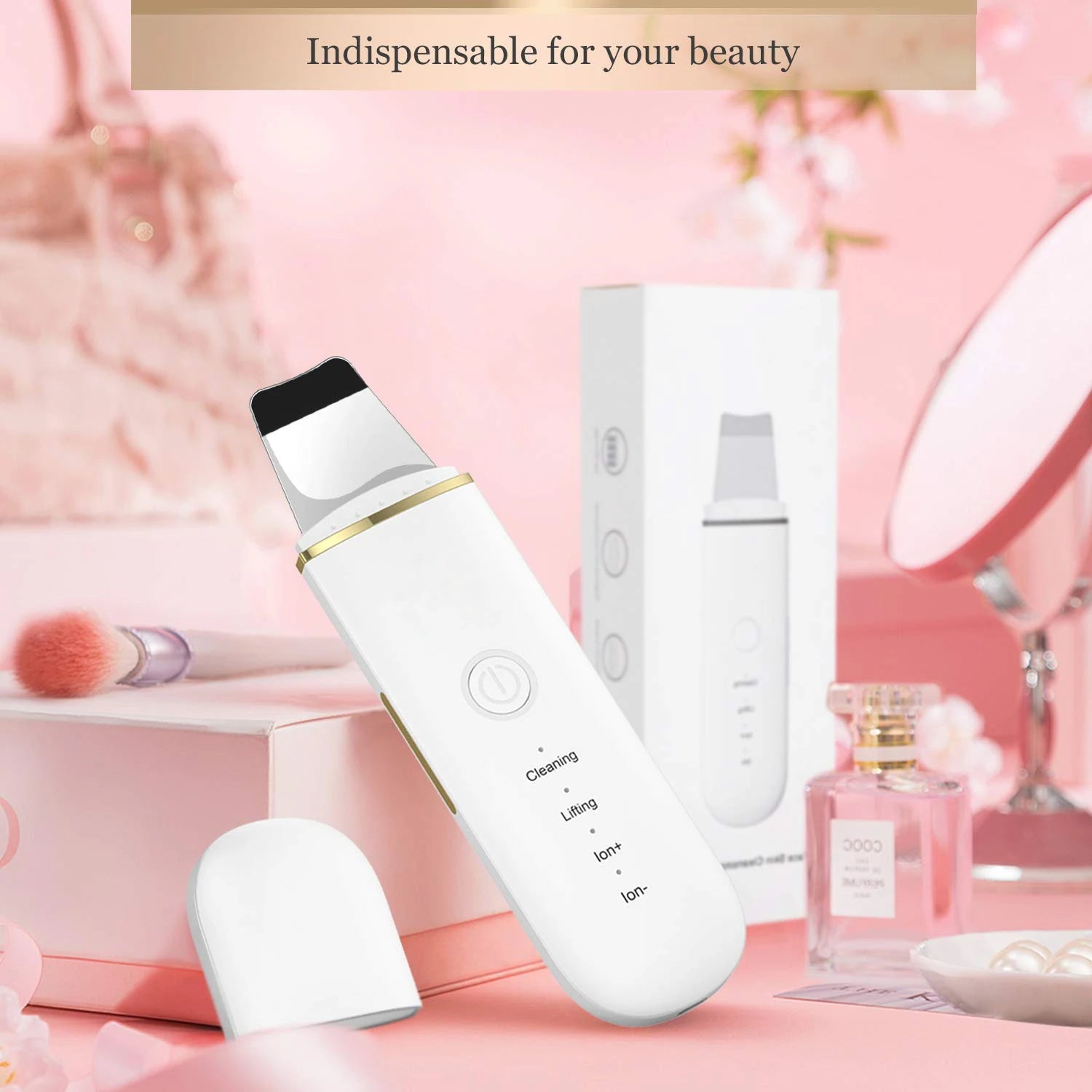 Rechargeable Skin Blemish Cleaning Device Ultrasonic Acne Blackhead Remove Scrubber Beauty Products for Personal Home Use