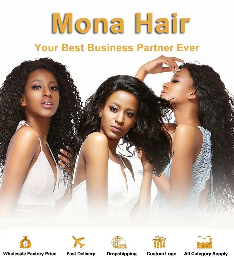 13x6 Transparent Frontal Wig Wholesale Price Water Wave Straight Wavy Mona Hair Best Selling Human Hair Products