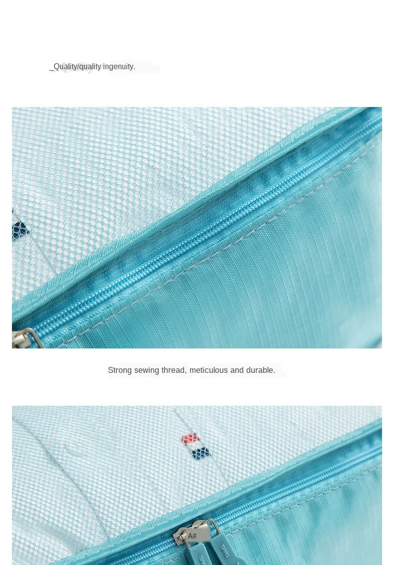 Travel storage 6-piece storage bag underwear shoes 6 storage bag Oxford waterproof cloth luggage storage and distribution