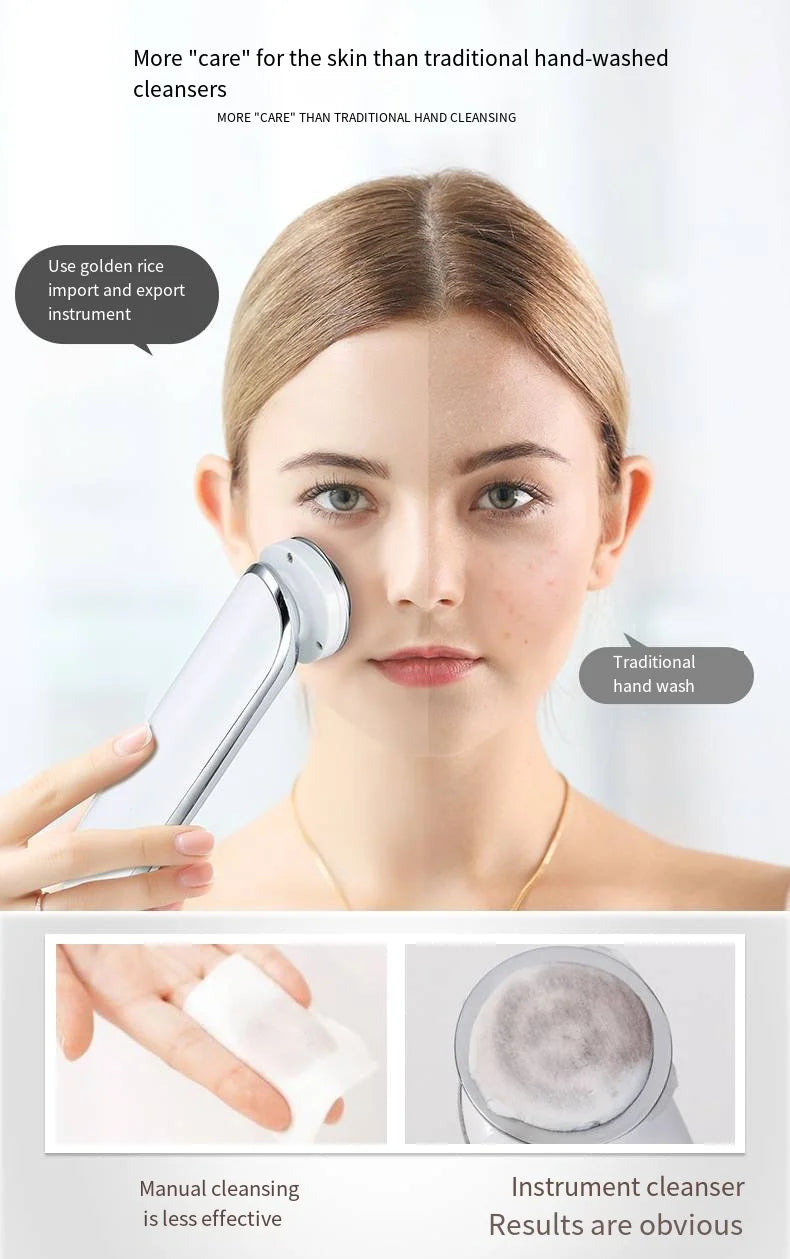 Red Light Therapy Facial Beauty Device USB Powered Portable Handheld Deep Cleansing Anti-Puffiness for Home Car & Hotel Use