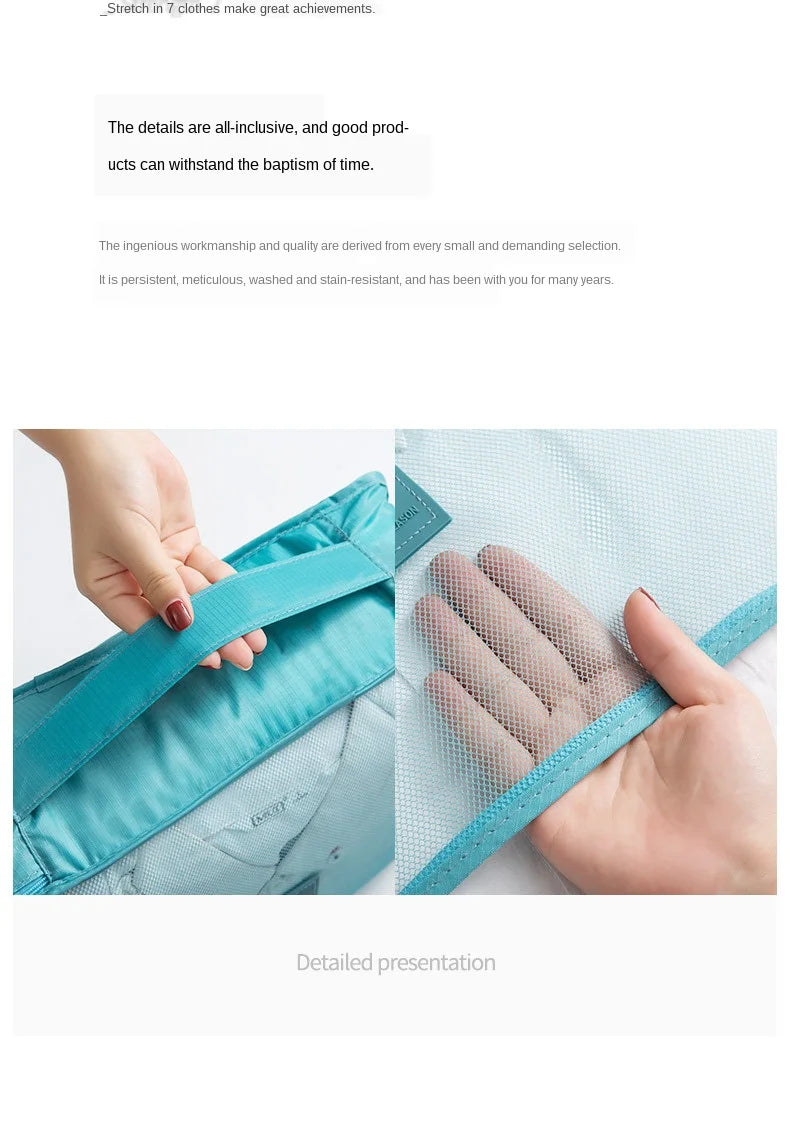 Travel storage 6-piece storage bag underwear shoes 6 storage bag Oxford waterproof cloth luggage storage and distribution