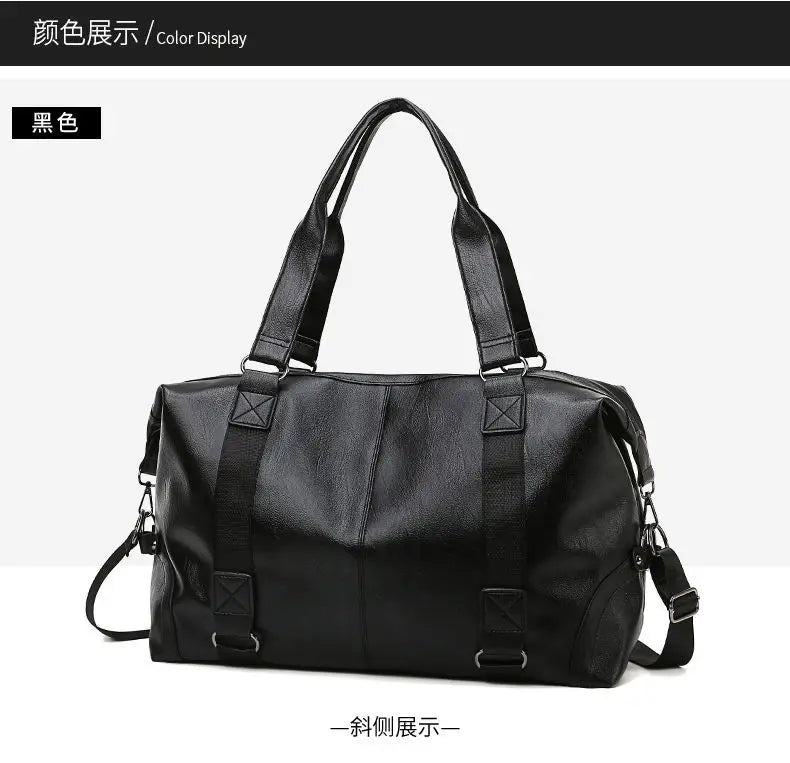 Fashion men Travel Bag Luggage Bag Large Capacity Leather Portable Business handbag crossbody Casual Men's Bag shoulder Trip Bag