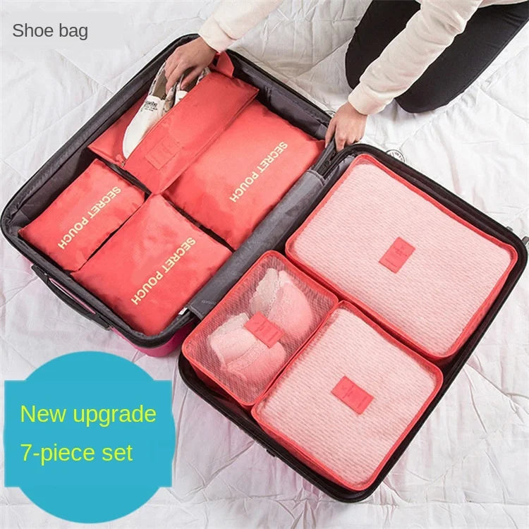 Travel storage 6-piece storage bag underwear shoes 6 storage bag Oxford waterproof cloth luggage storage and distribution
