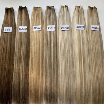 HaiYi Factory Large Stock New Invisible Mini Flat Weft Double Drawn Genius Weft Hair Extension