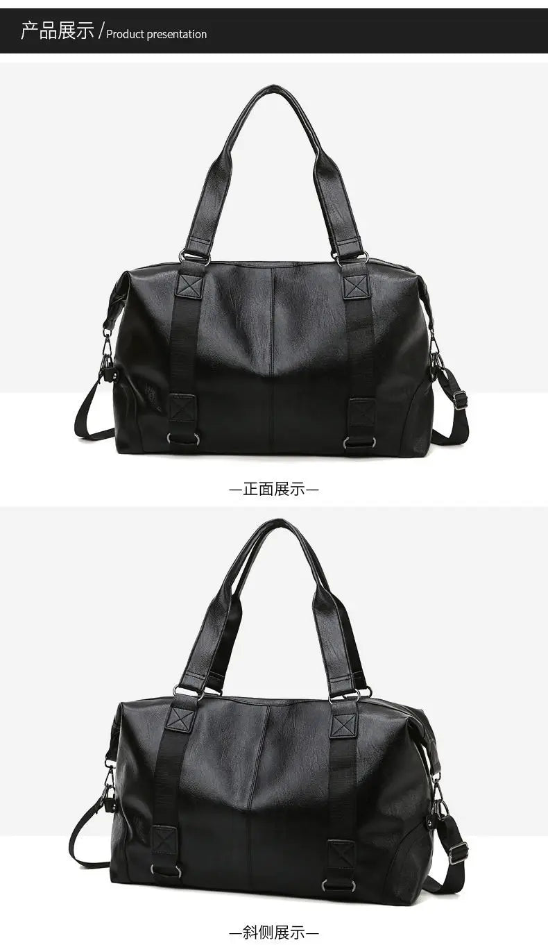 Fashion men Travel Bag Luggage Bag Large Capacity Leather Portable Business handbag crossbody Casual Men's Bag shoulder Trip Bag