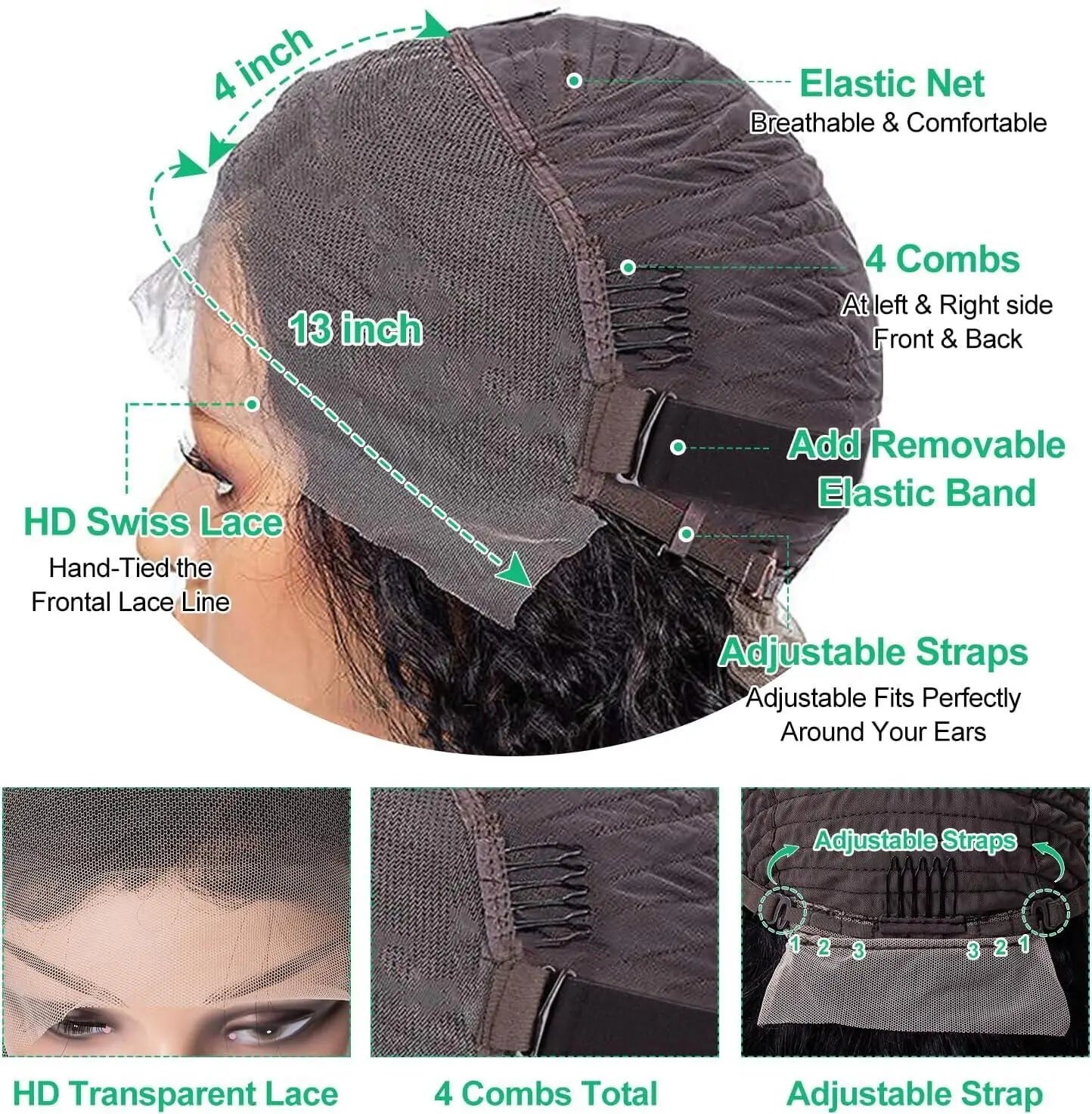 13X4 HD Transparent Lace Kinky Curly Hair Wig, Raw Cambodian Hair Bundles Vendor ,Indian Natural Raw Burmese Curly Hair Products