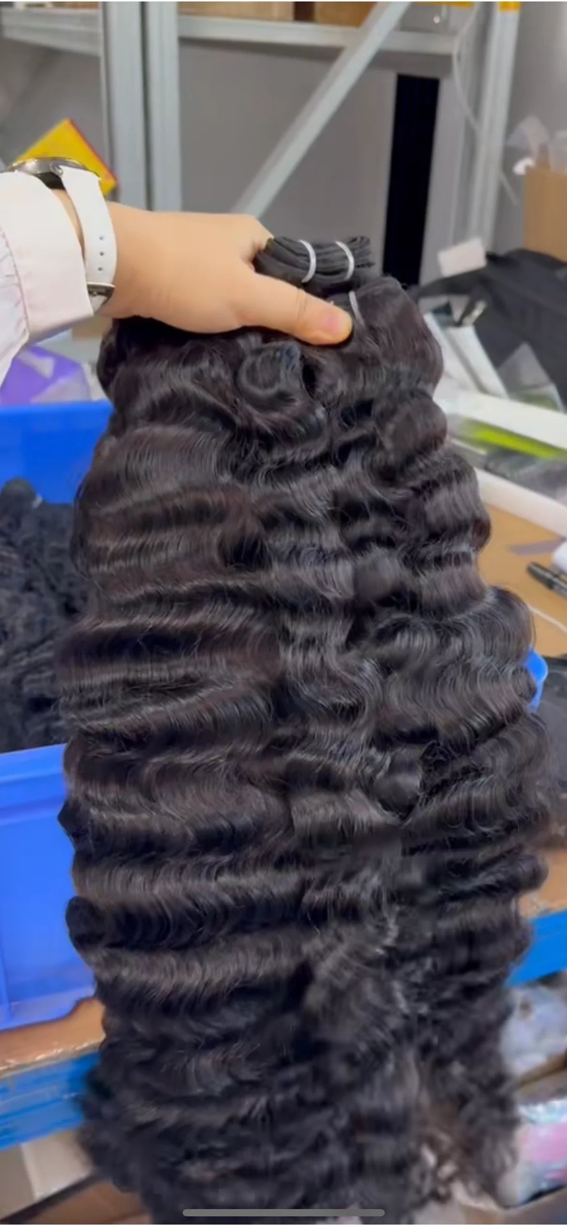 100% Raw Unprocessed Cambodian Wavy Hair Extension Human Hair Bundles With High Quality Hair Products