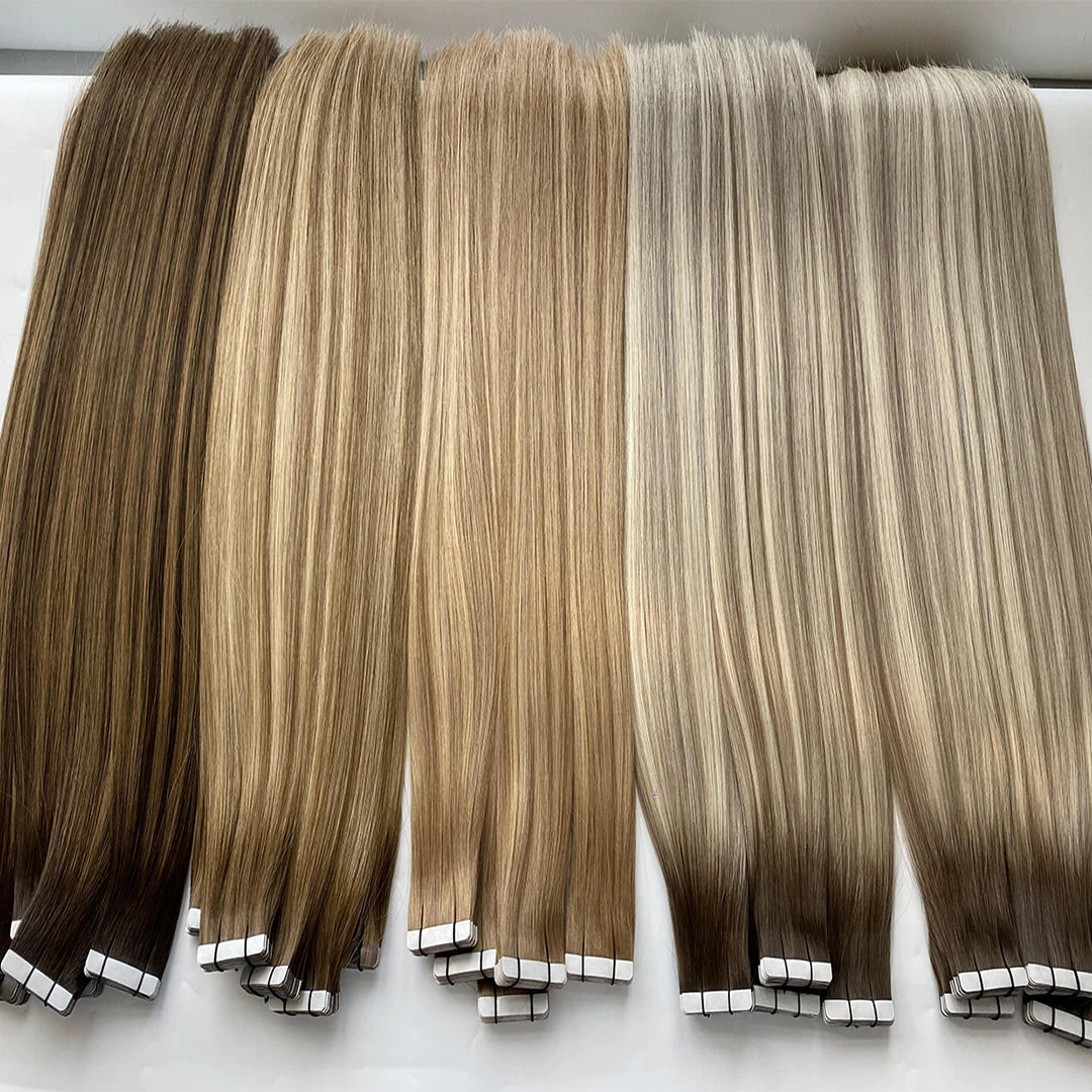 HaiYi Factory Large Stock New Invisible Mini Flat Weft Double Drawn Genius Weft Hair Extension