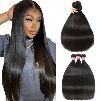 Raw Brazilian Virgin Human Hair Products Cheap Long 40 Inch Straight Cuticle Aligned Human Hair Bundles Natural Hair Extension