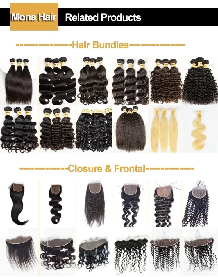 13x6 Transparent Frontal Wig Wholesale Price Water Wave Straight Wavy Mona Hair Best Selling Human Hair Products