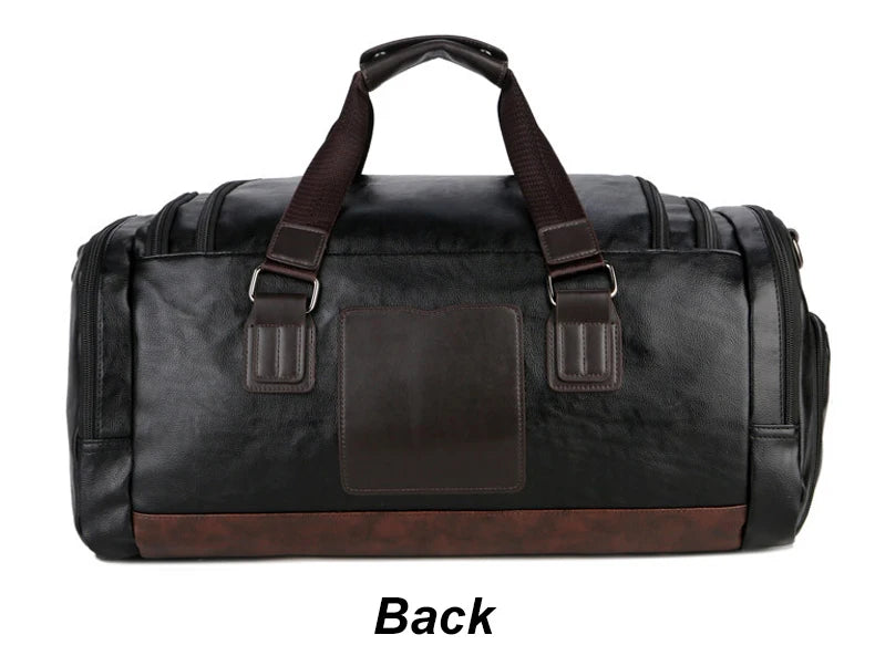 Men Quality Leather Travel Bags Carry on Luggage Bag Men Duffel Bags Handbag Casual Traveling Tote Large Weekend Bag Hot XA631ZC