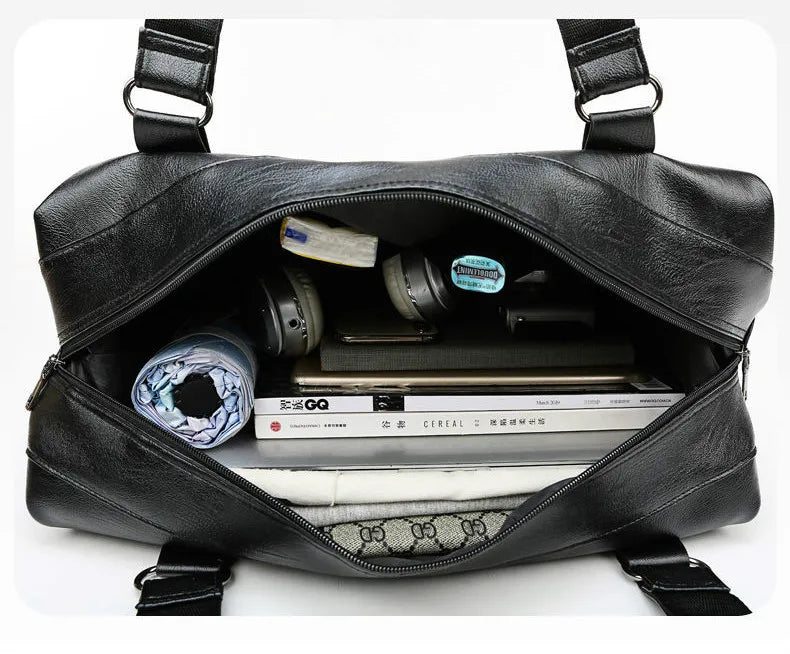 Fashion men Travel Bag Luggage Bag Large Capacity Leather Portable Business handbag crossbody Casual Men's Bag shoulder Trip Bag