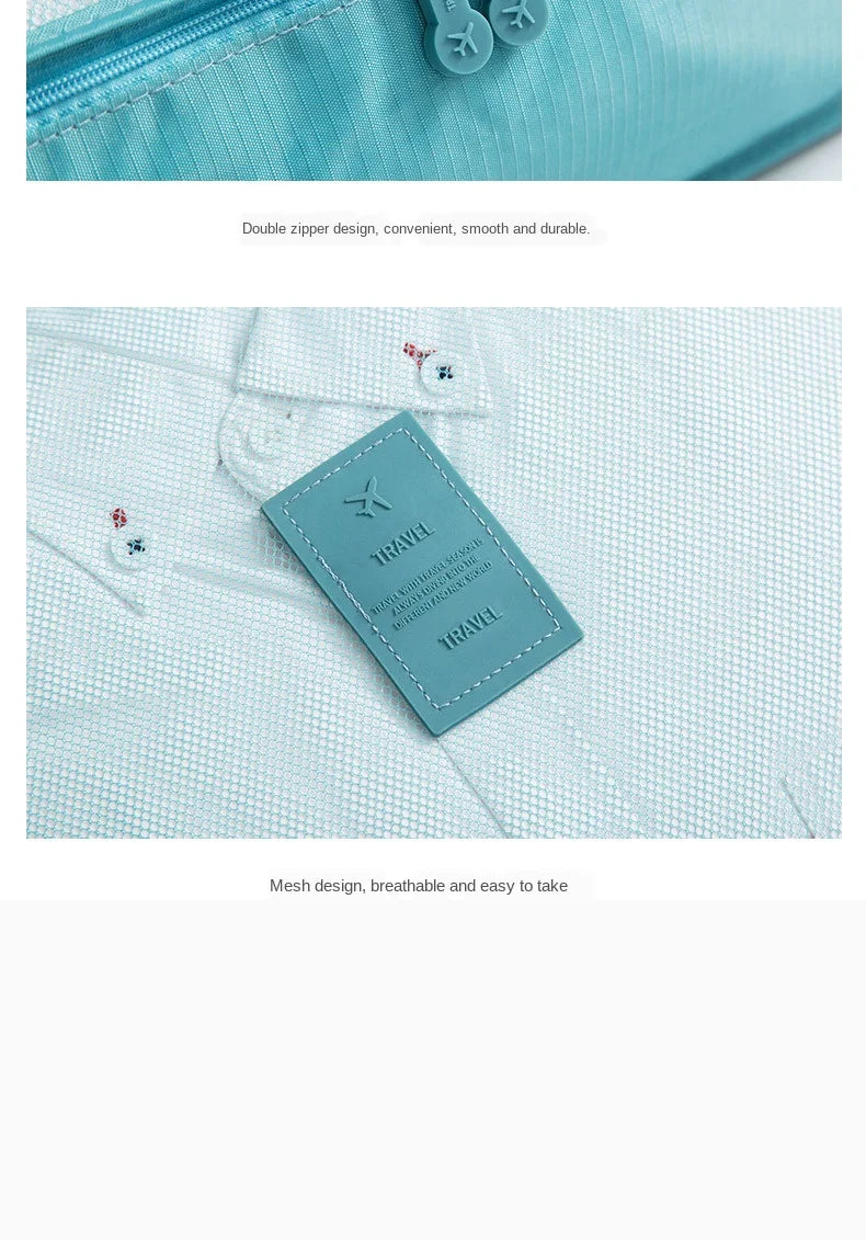 Travel storage 6-piece storage bag underwear shoes 6 storage bag Oxford waterproof cloth luggage storage and distribution