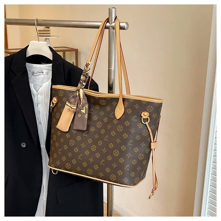 Women's Messenger Bag Leather Crossbody Handbag, Famous Designer Shoulder Tote Popular Classic Elegant Design For Outings