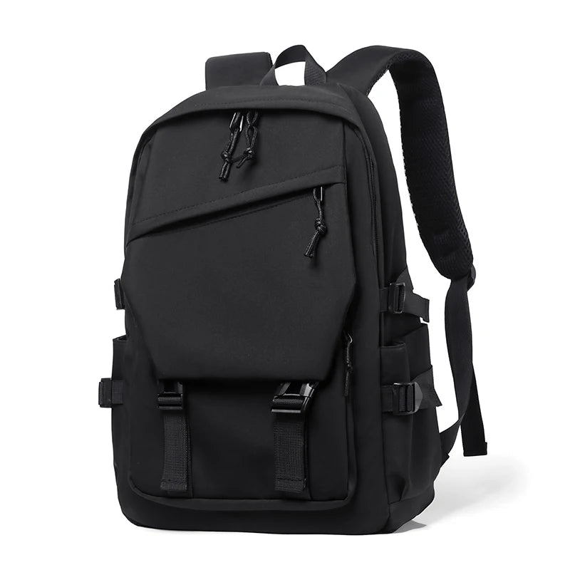 Simple solid color backpack,  travel backpack, plenty of storage space, very suitable for commuting, school, work and going out.