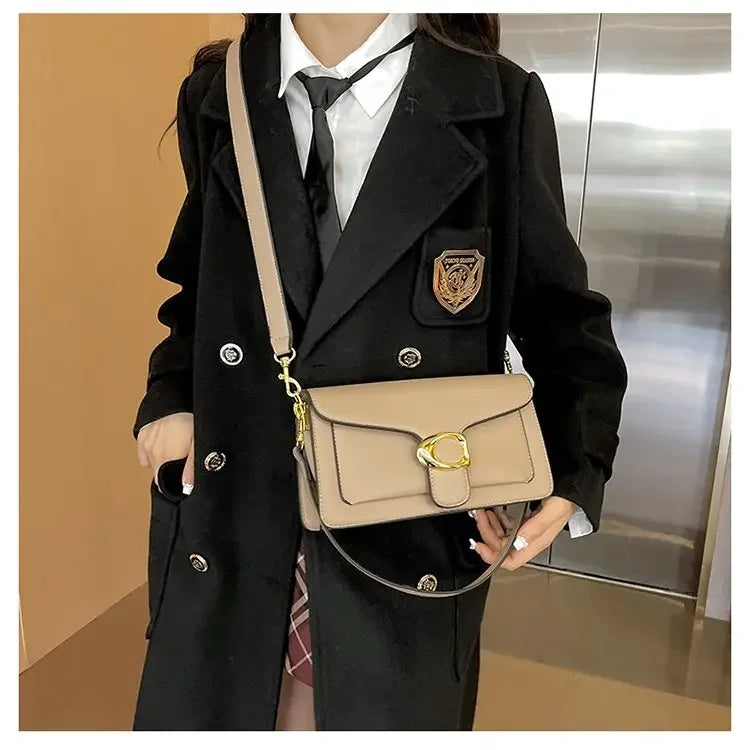 Women's Solid Leather Messenger Bags, Luxury Brands, Fashionable Women's Popular Shoulder Bags, Designer Handbags and Bags