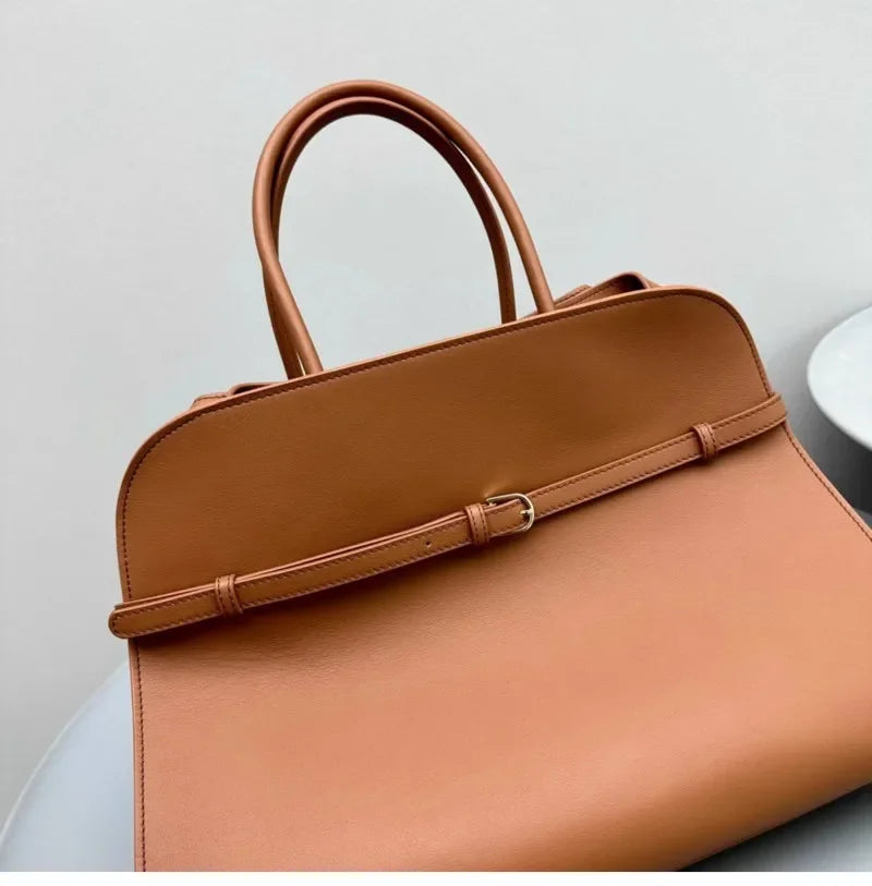 Tote Large Capacity Commuter Bag Cowhide Niche Shoulder Handbag Large Soft