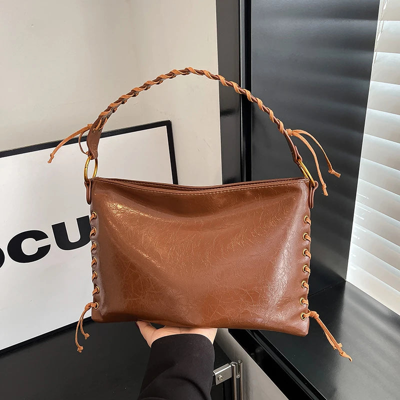 Elegant Classic Leather Tote Bags Messenger Bag For Ladies Women Handbags Luxury Famous Designer Spacious