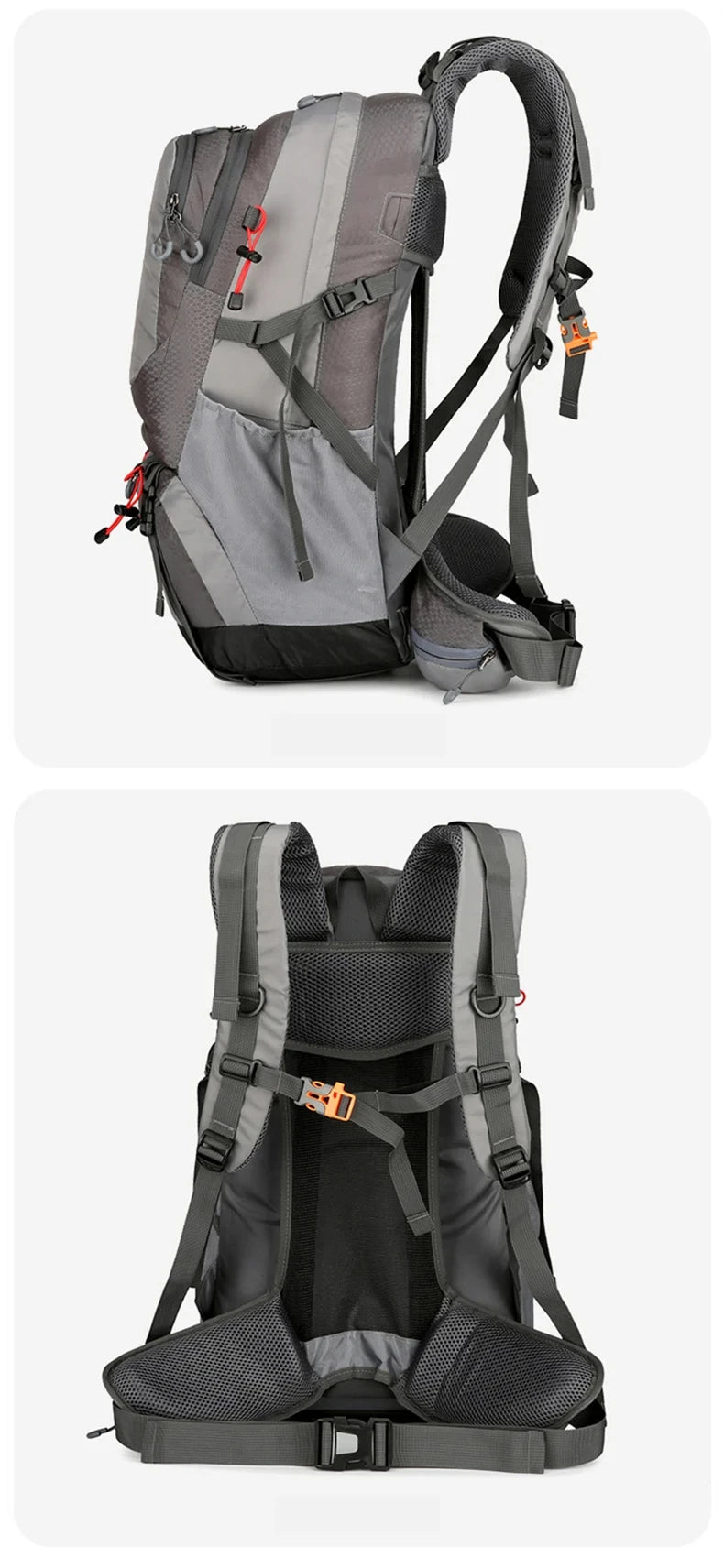 Hiking Backpack With Rain Cover Sport Camping Breathable Back Support Ruckpack Outdoor Climbing Trekking Daypack Large Schoolbag