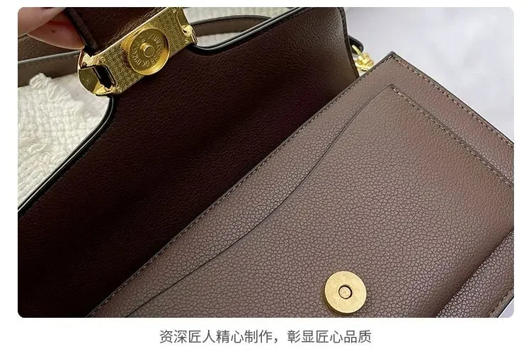 Women's Solid Leather Messenger Bags, Luxury Brands, Fashionable Women's Popular Shoulder Bags, Designer Handbags and Bags