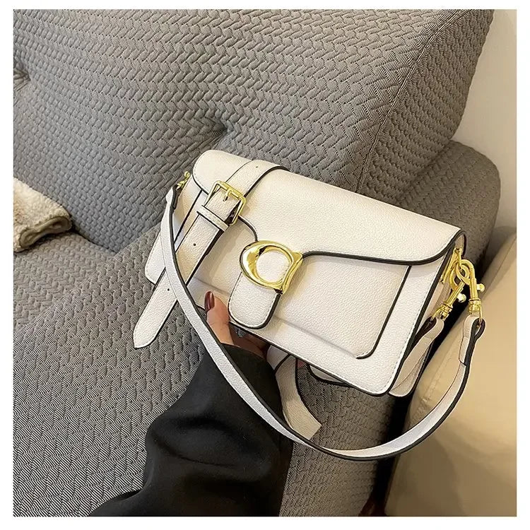Women's Solid Leather Messenger Bags, Luxury Brands, Fashionable Women's Popular Shoulder Bags, Designer Handbags and Bags