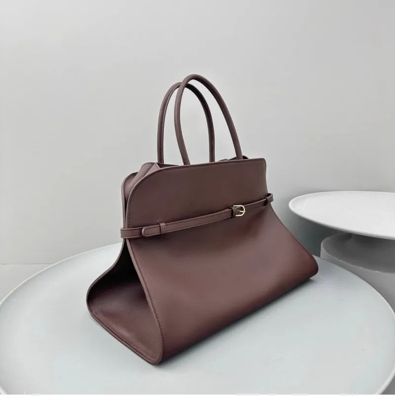 Tote Large Capacity Commuter Bag Cowhide Niche Shoulder Handbag Large Soft