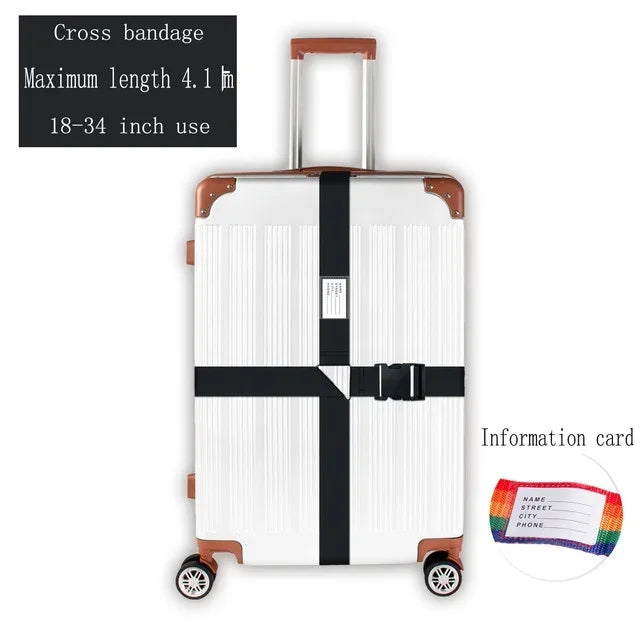 Convenient Adjustable Luggage Straps Portable Bungees Easy Travel Necessary Reusable Belt protect Suitcase Accessories Items