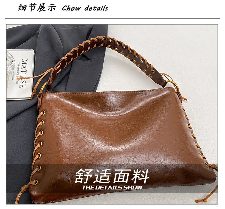Elegant Classic Leather Tote Bags Messenger Bag For Ladies Women Handbags Luxury Famous Designer Spacious