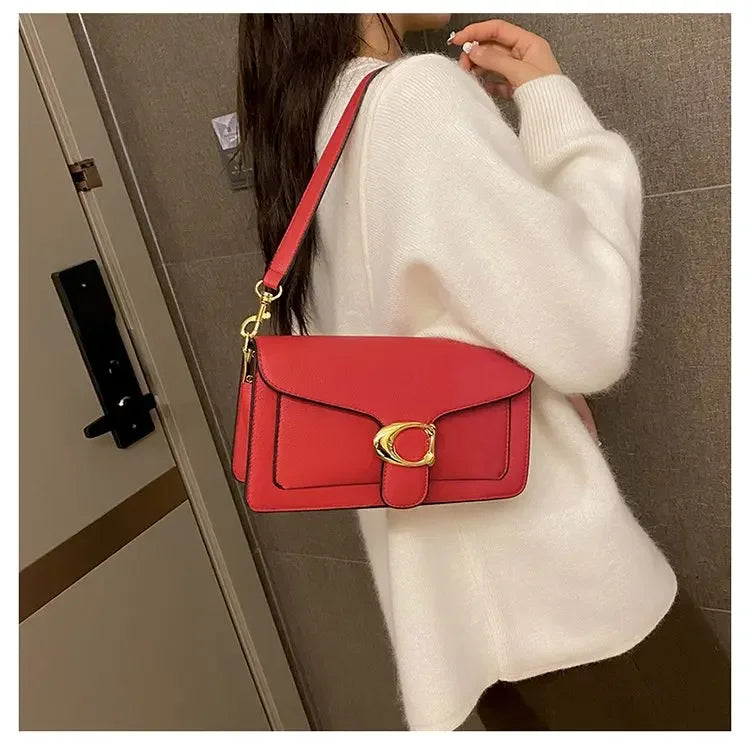 Women's Solid Leather Messenger Bags, Luxury Brands, Fashionable Women's Popular Shoulder Bags, Designer Handbags and Bags
