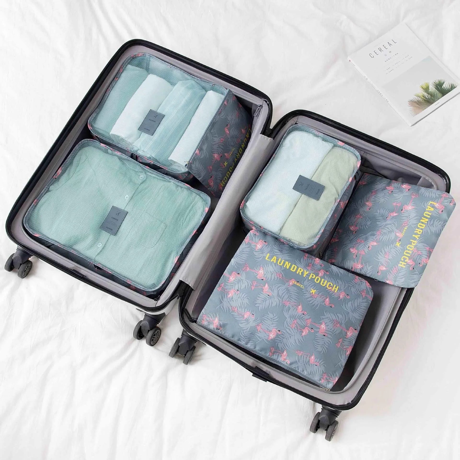 Travel storage 6-piece storage bag underwear shoes 6 storage bag Oxford waterproof cloth luggage storage and distribution