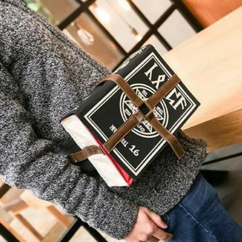 Gothic Magical Spell Book Messenger Crossbody Bag PU Fashion Backpack Cosplay Adjustable For Students New Retro Shoulder Bags