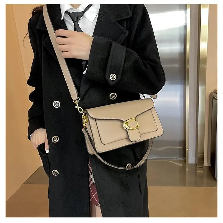 Women's Solid Leather Messenger Bags, Luxury Brands, Fashionable Women's Popular Shoulder Bags, Designer Handbags and Bags