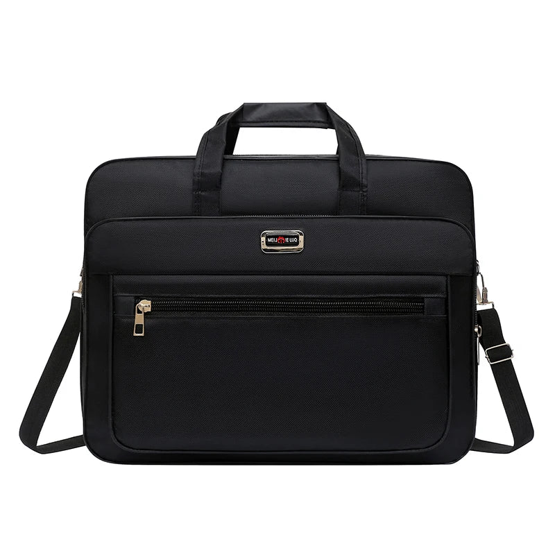 Men's Large-Capacity Business Briefcase, Portable Multi-Functional Shoulder Bag, Multi-Pocket Handbag Suitable for Business and Casual Use