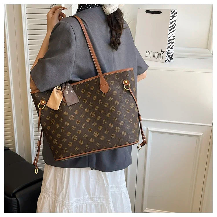 Women's Messenger Bag Leather Crossbody Handbag, Famous Designer Shoulder Tote Popular Classic Elegant Design For Outings