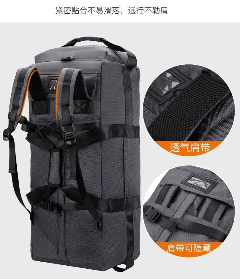 Travel Bag, Large Capacity Handbag, Portable Outdoor Carry-On Luggage, Wheeled Travel Bag, Convenient and Practical Unisex Travel Bag