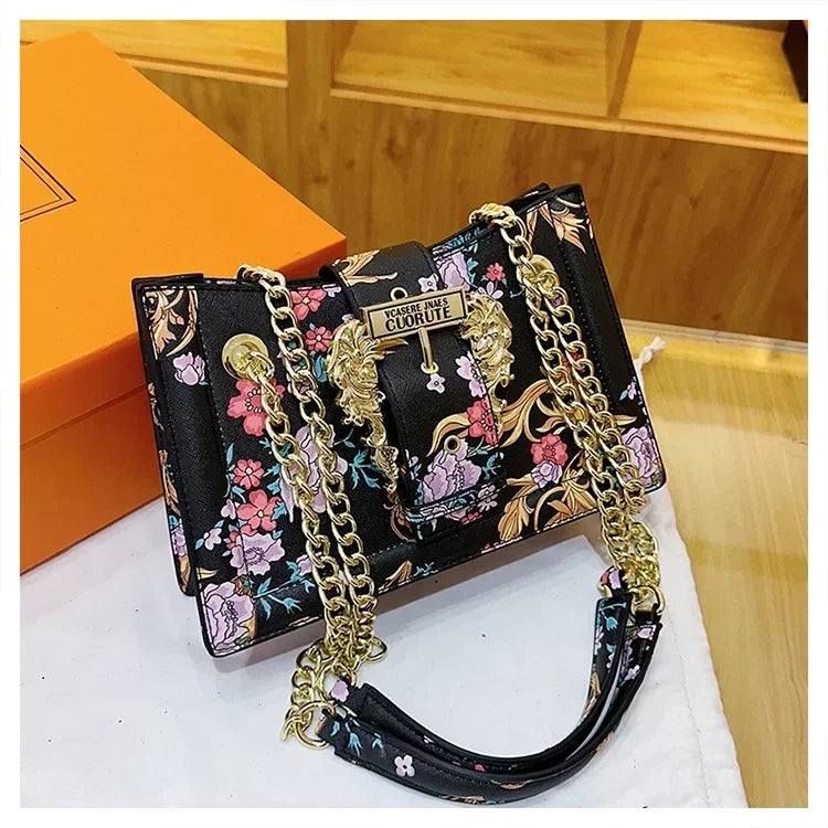 New Arrival 2025! Women's Trendy Retro - Style Bag - Fashion - Forward Printed Chain, Large - Capacity Shoulder/Underarm