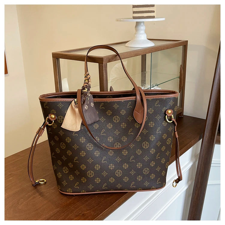 Women's Messenger Bag Leather Crossbody Handbag, Famous Designer Shoulder Tote Popular Classic Elegant Design For Outings