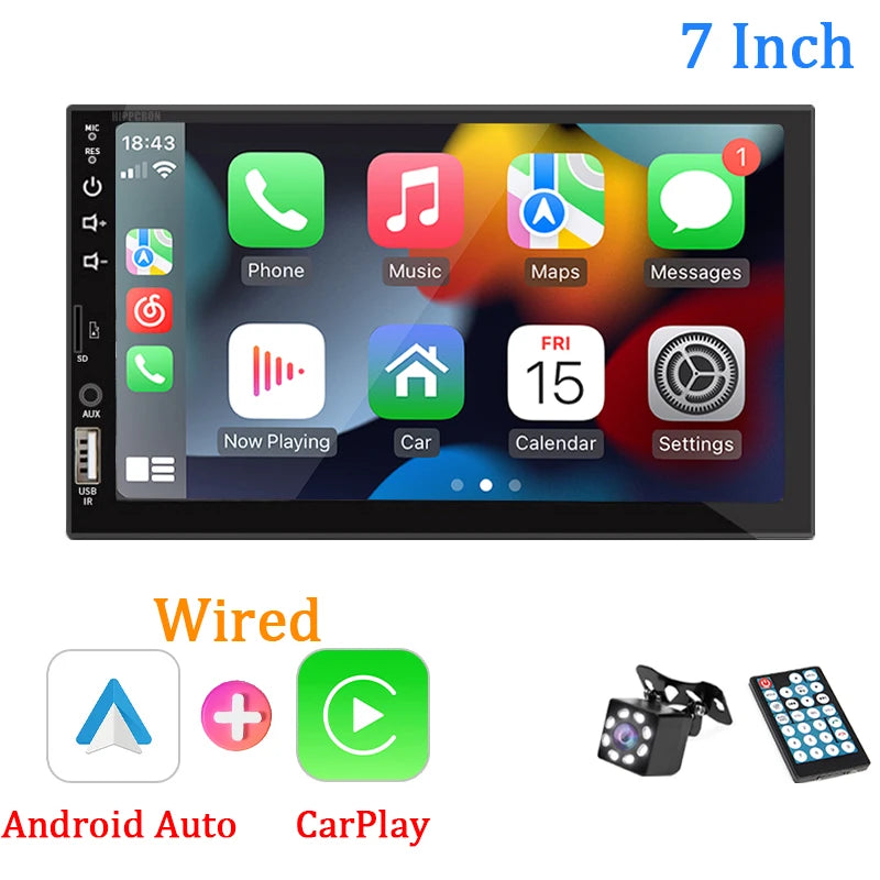 Aroefa 7“ Car Radio 1 Din Carplay Android - Aroefa