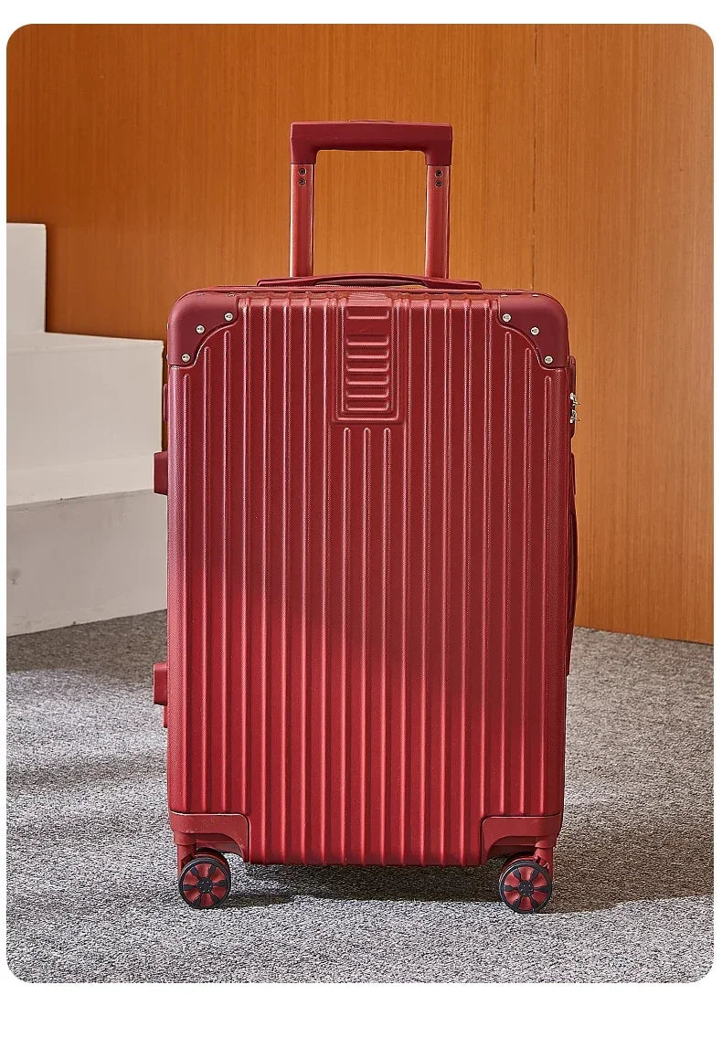 100% Aluminum Magnesium Alloy Travel Luggage Trolley Luggage 20 22 24 26 28 Inch Trolley Luggage Carry-On Luggage With Cup Holde