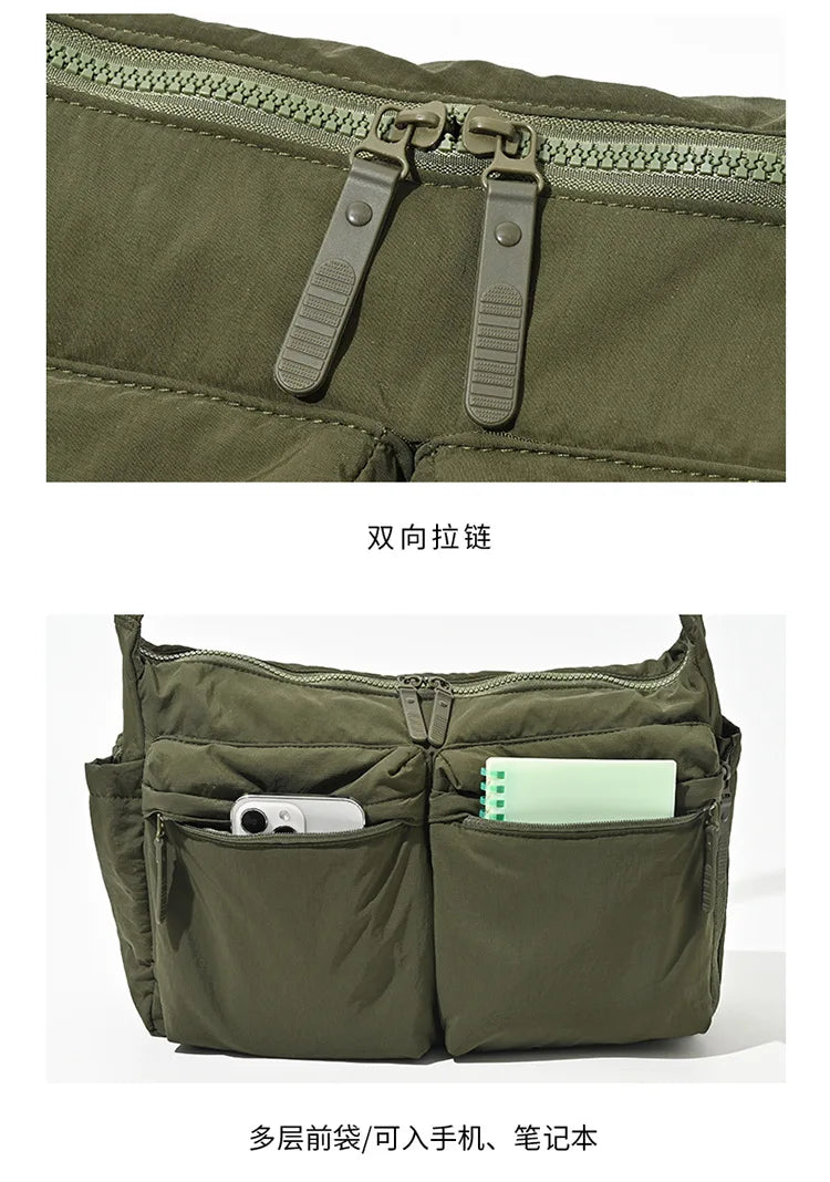 Casual Multi-pocket Messenger Bags for Women Fashion Nylon Shoulder Bag Ladies Large Handbags Female Travel Shopping Tote Purse