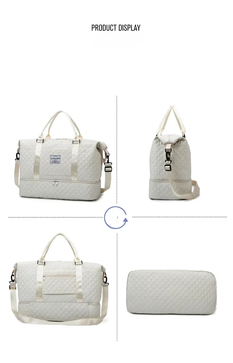 Lightweight Luggage Bag, Large Capacity Travel Duffle Bag Gym Tote Bags, Shoulder Weekender Overnight Bag