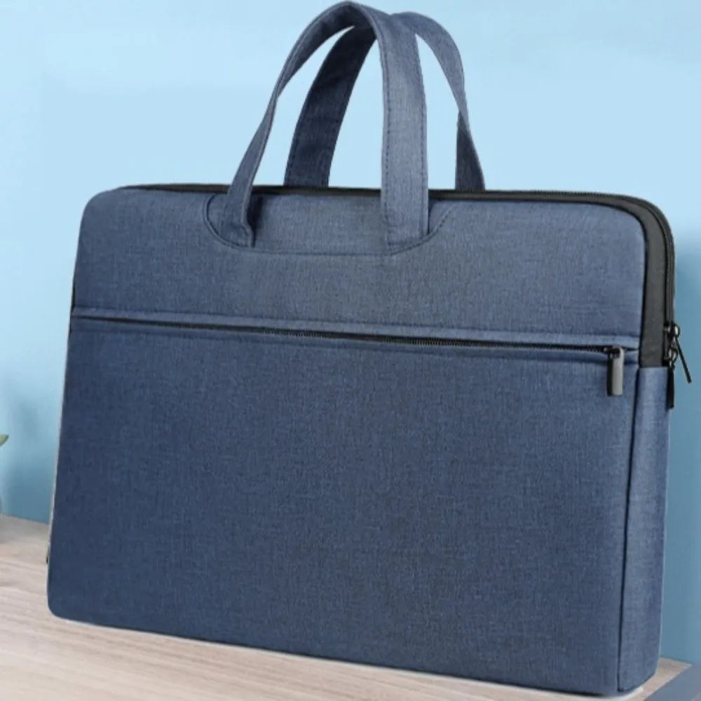 Waterproof Large Capacity Business Briefcase Document Shockproof Zipper Storage Handbag Portable File Paper Organizer Laptop Bag